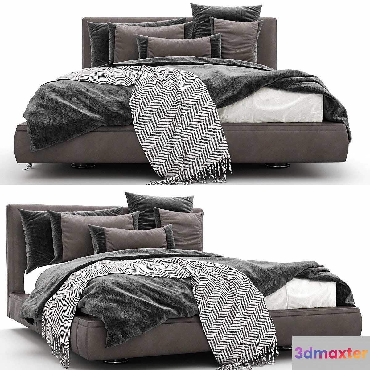 B & B Italia Richard Bed 3D Max
