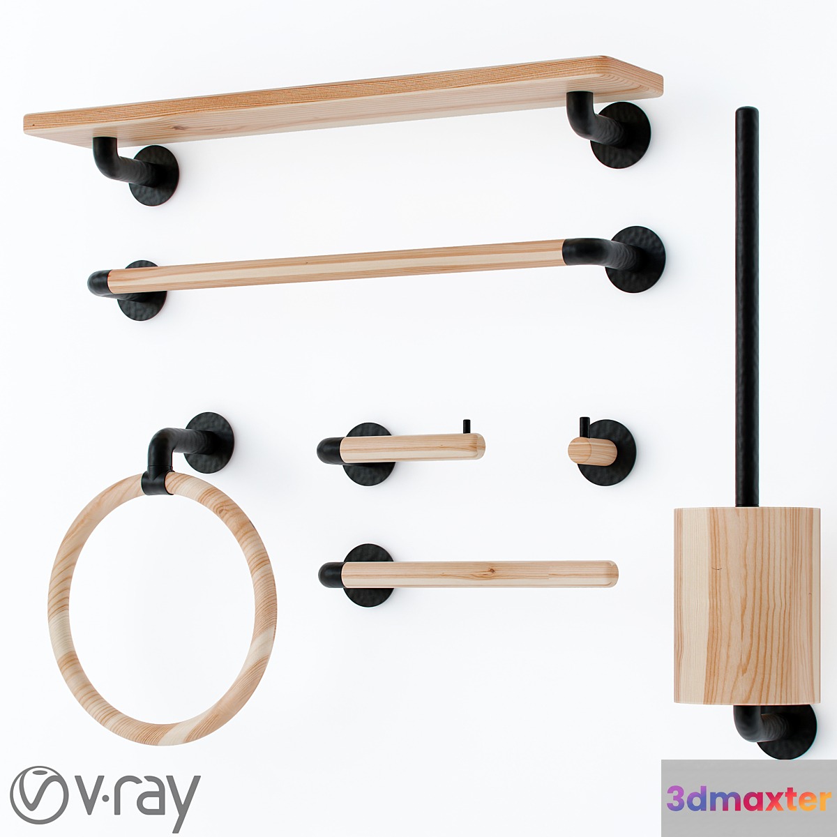 Scandi Bathroom Set 3D Max