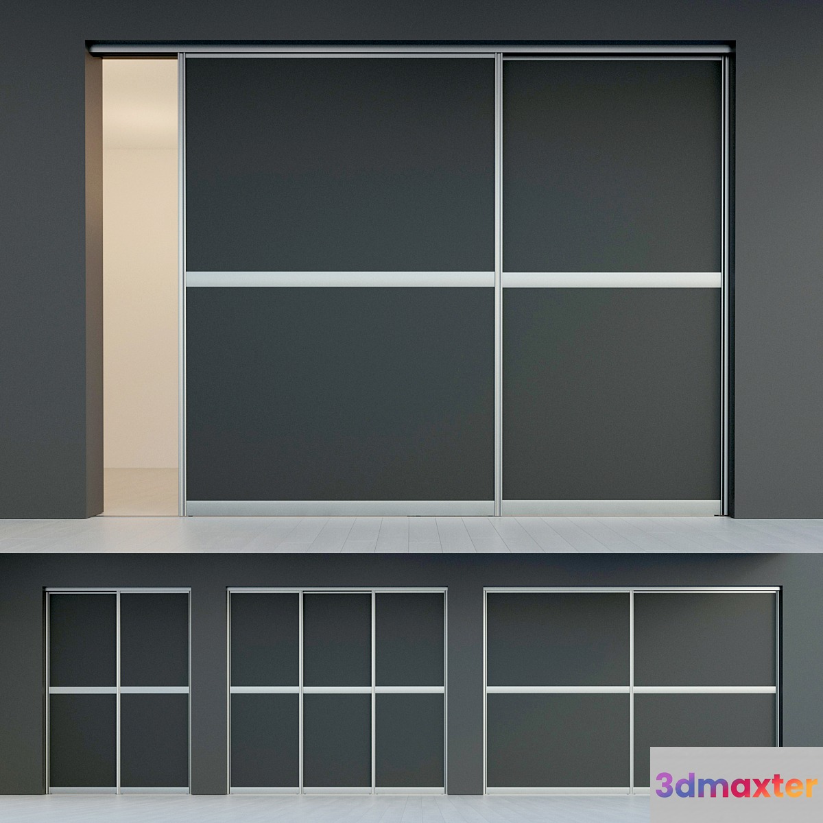 Sliding door. Partition. Closet. five