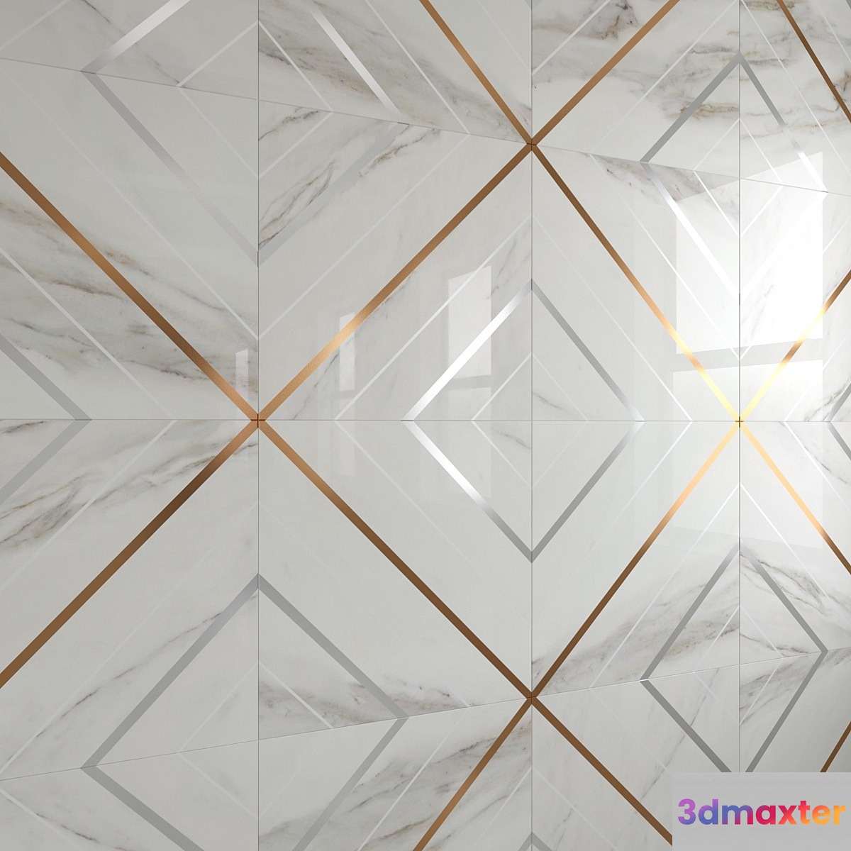 BELLA LUX Calacatta tiles 3D Max