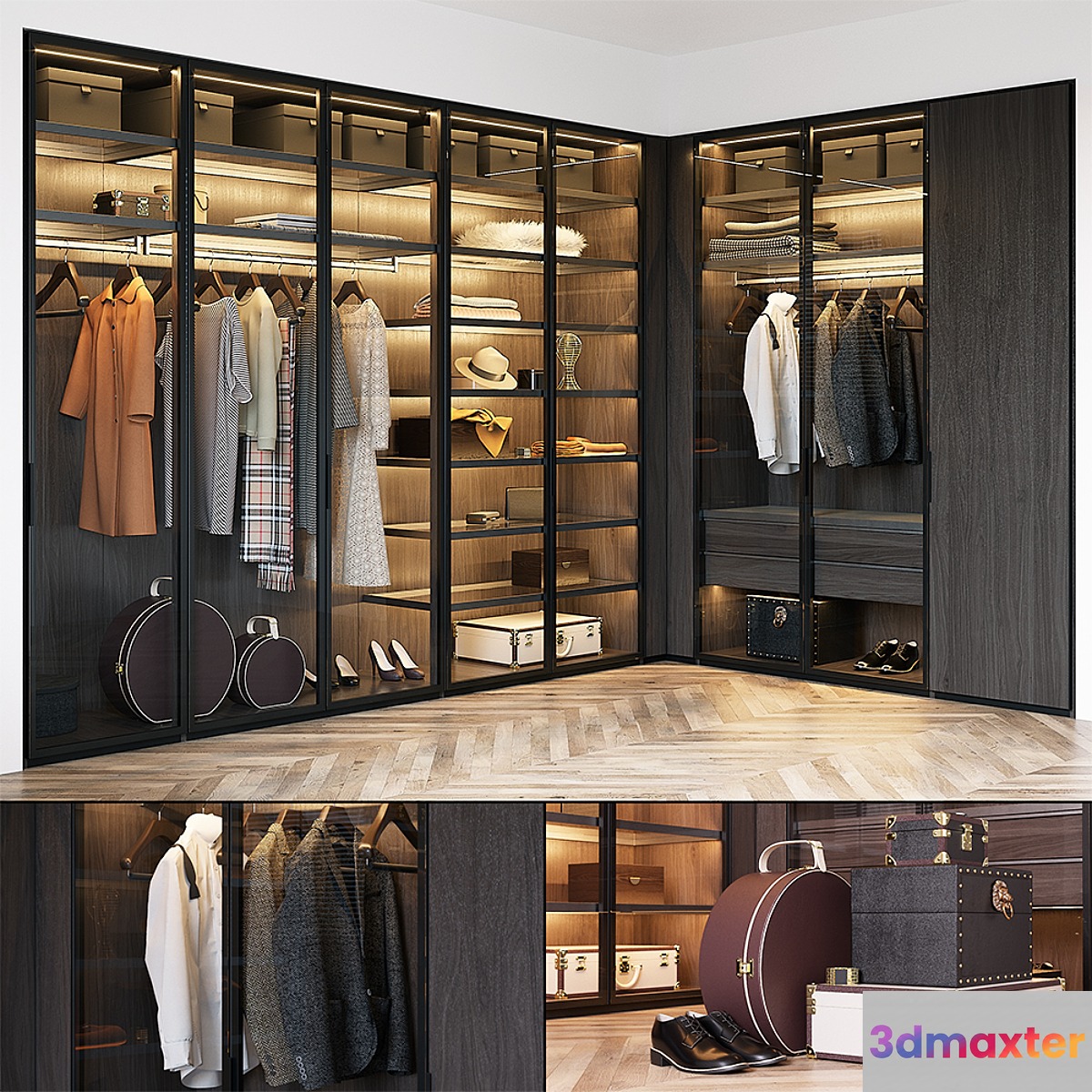 Poliform FITTED WARDROBE (vray GGX corona PBR)