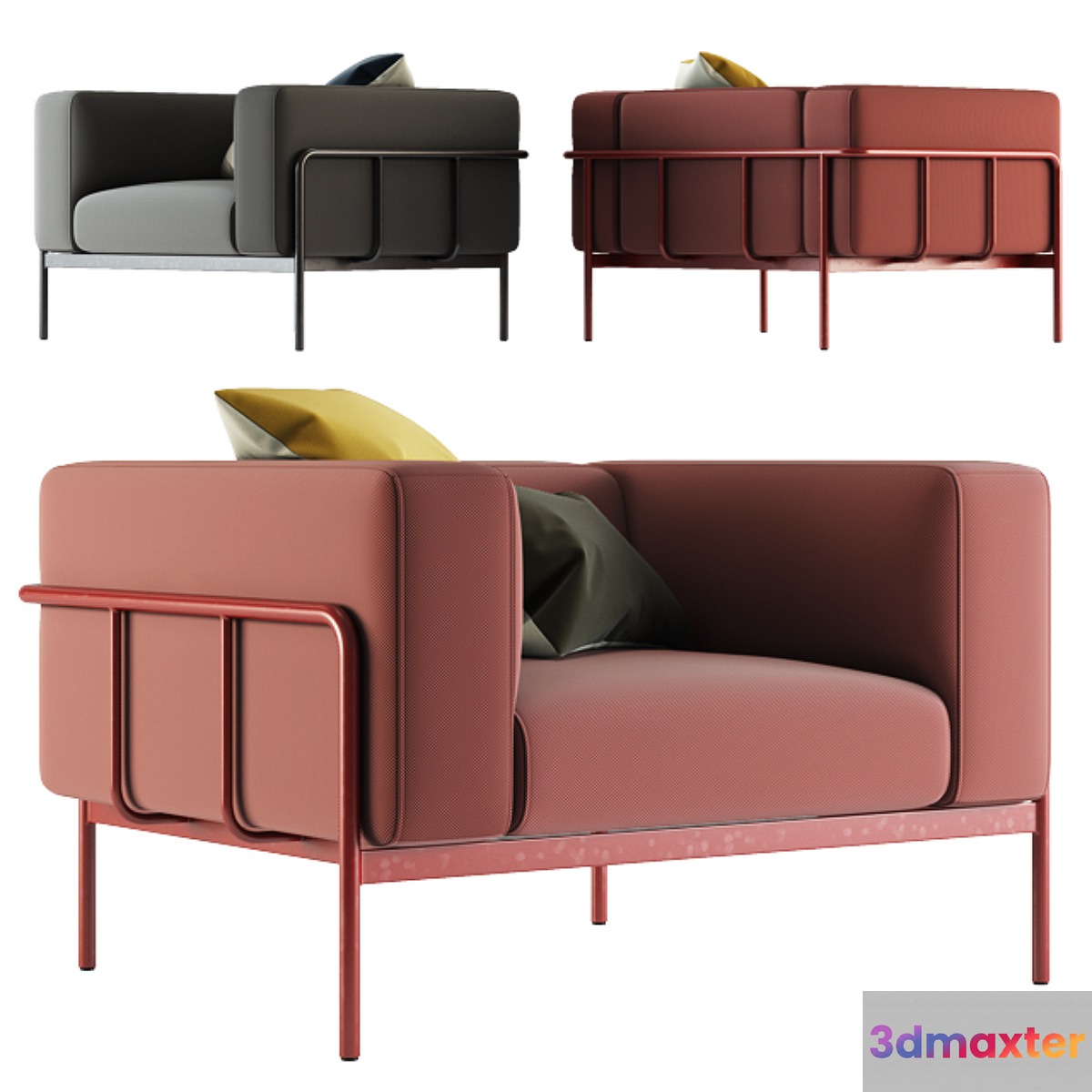 Blu Dot _ Cache Outdoor Lounge Chair 3D Max