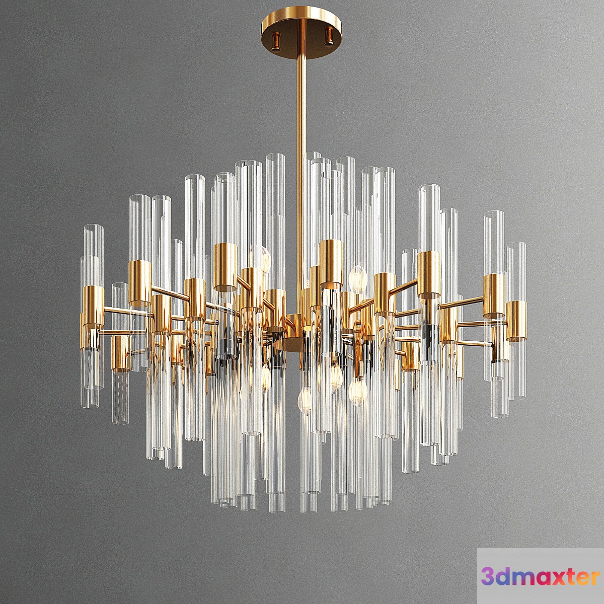 Luxury Crystal Glass Tubes 3D Max
