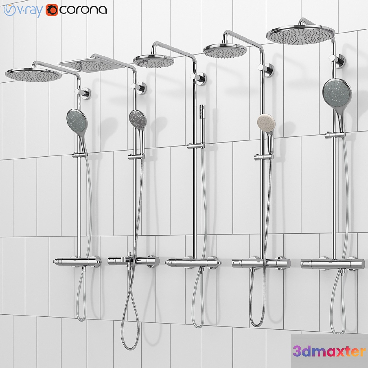 GROHE shower systems | Rainshower set 39 3D Max