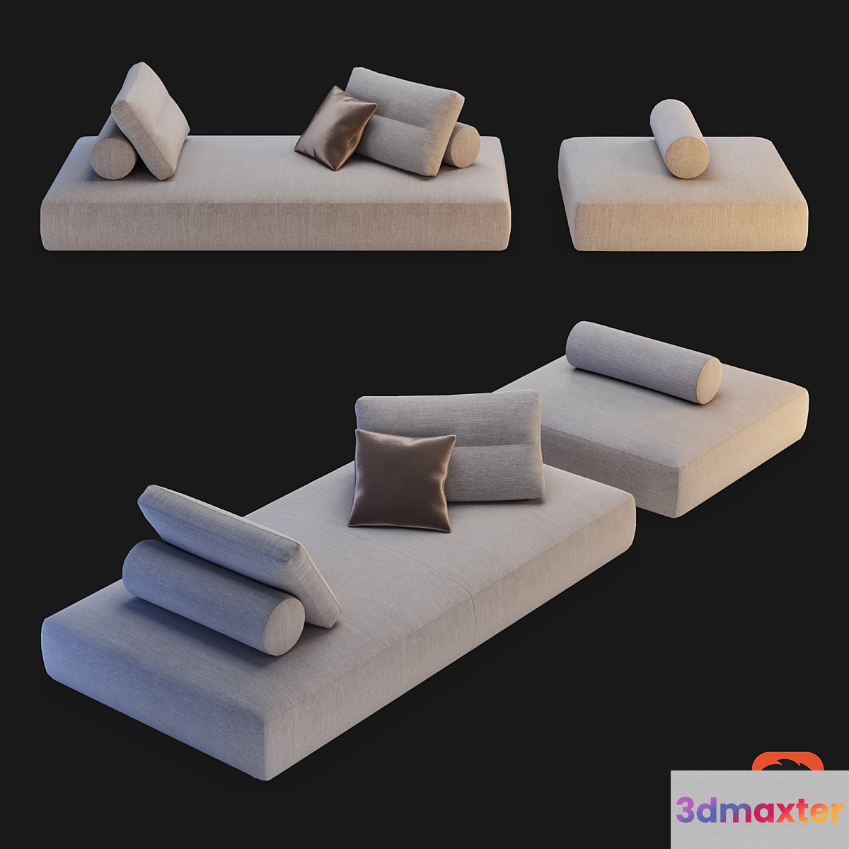 Saba Italia - My Taos Modular Sofa Option 5.6 3D Max