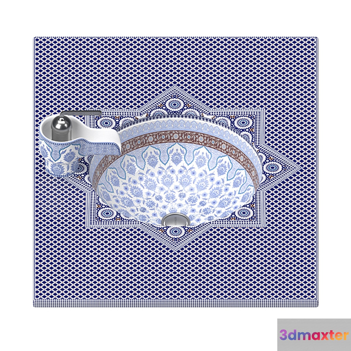 Wash basin and KOHLER Marrakesh mixer 3D Max