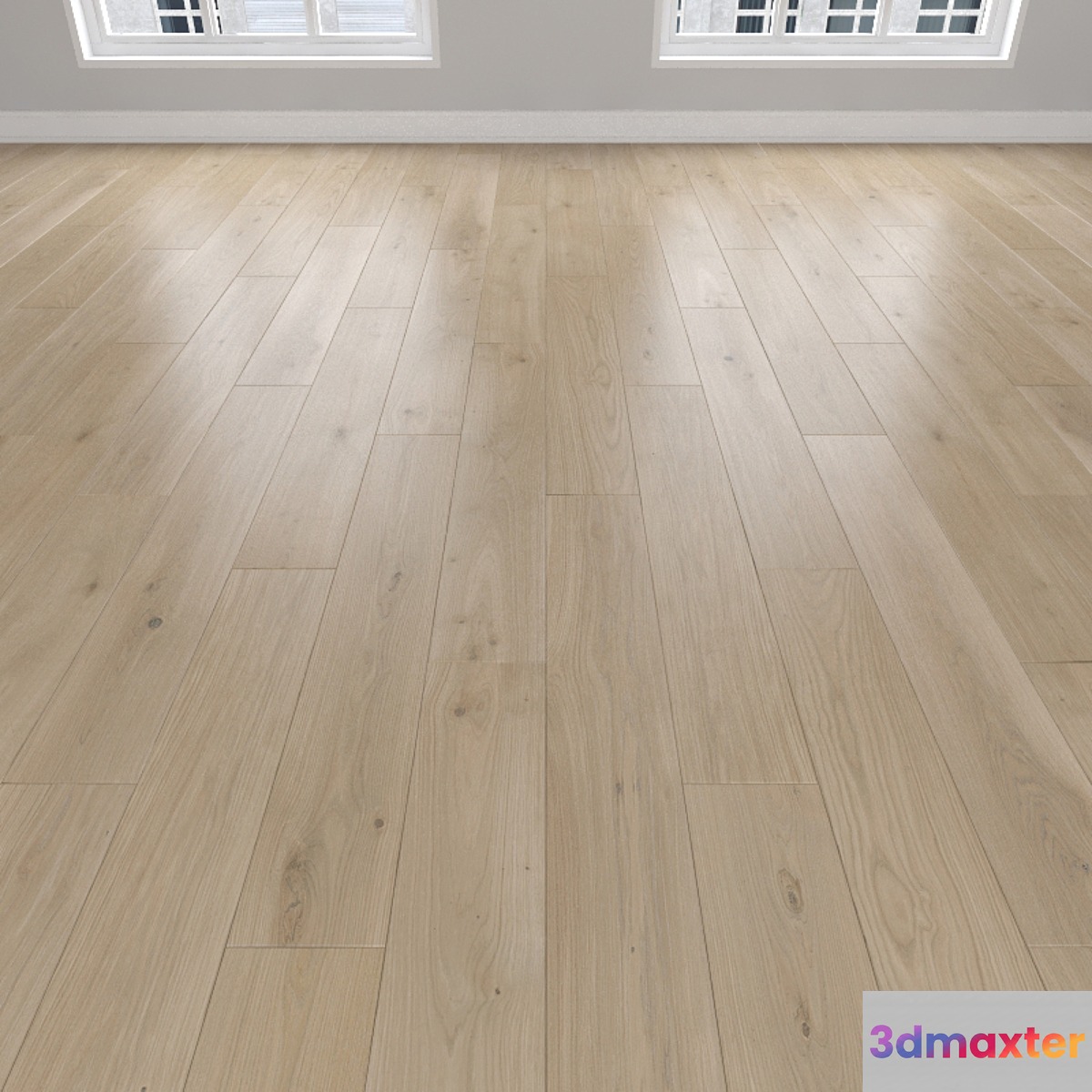 Parquet Oak sand 3 types: herringbone linear chevron. 3D Max