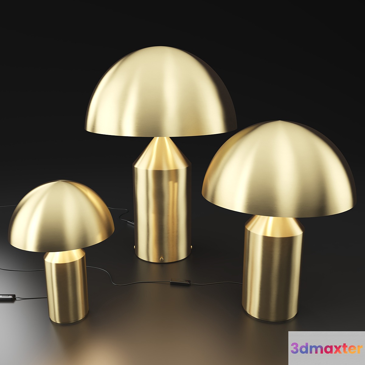 Atollo metal Oluce 3D Max