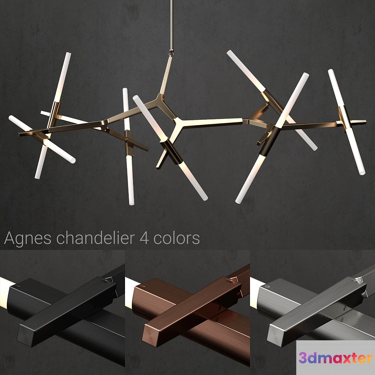 Chandelier Agnes 14 lights 4 colors