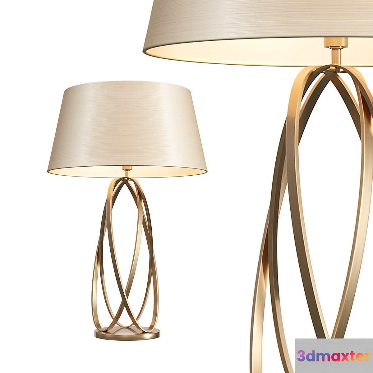 Brass Table Lamp 3D Max