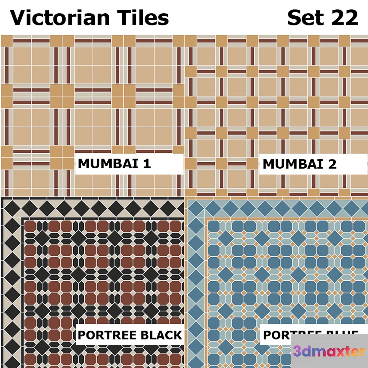 Topcer Victorian Tiles Set 22 3D Max