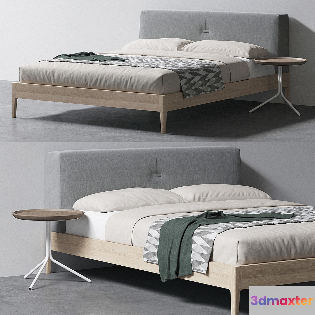 Moeller wood thread bed 3D Max