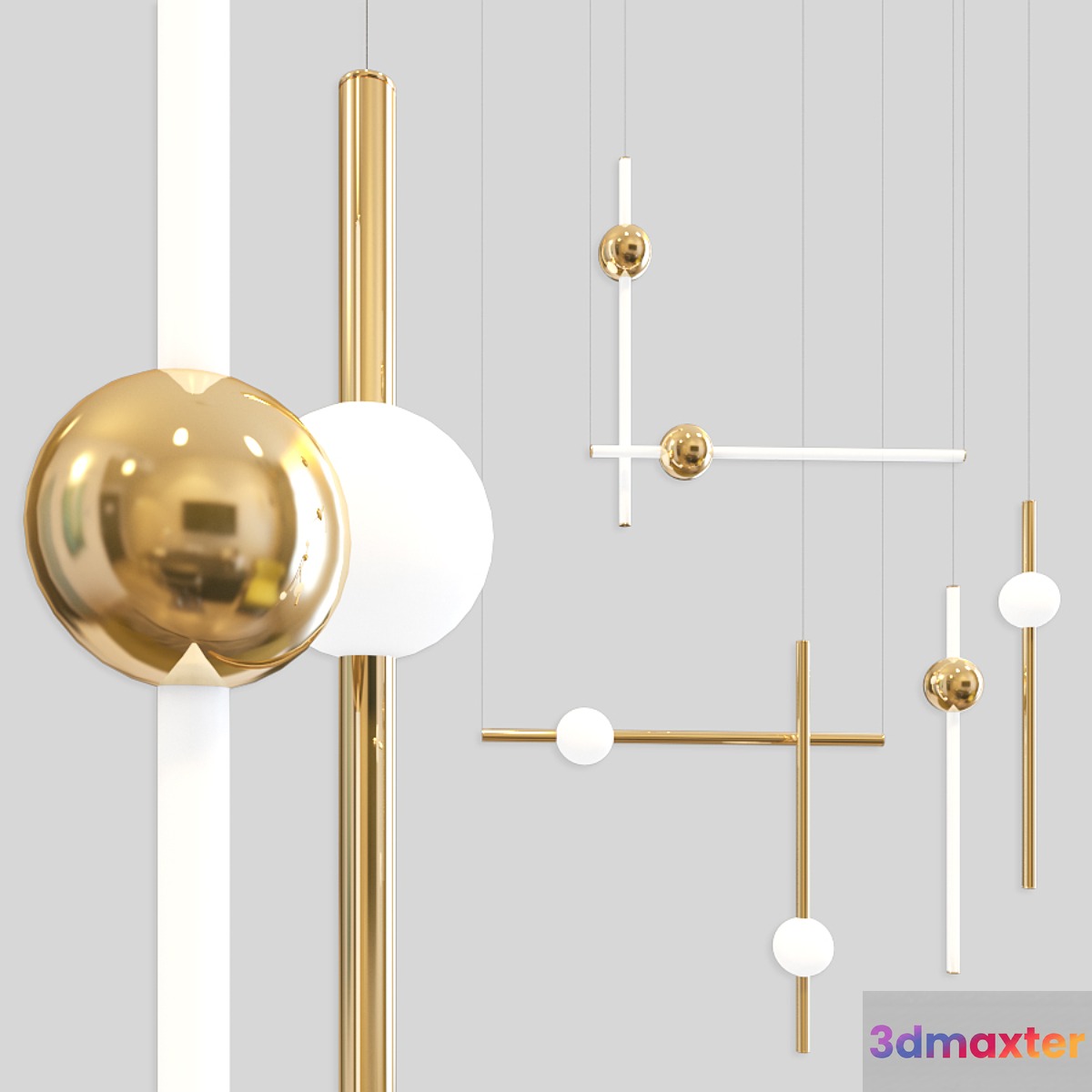Lee Broom Orion Light Collection - No.2 3D Max