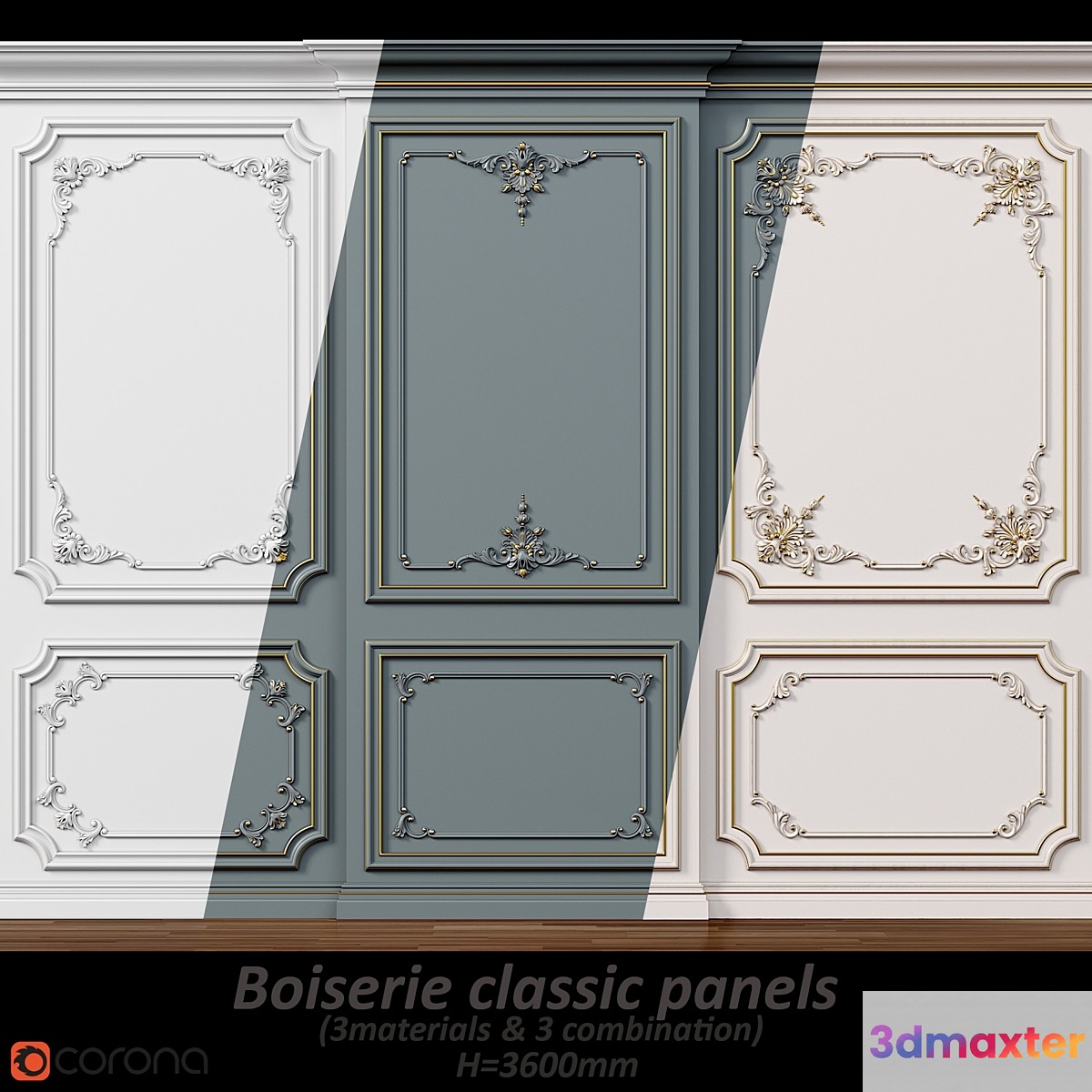 Wall molding 5. Boiserie classic panels - No.4