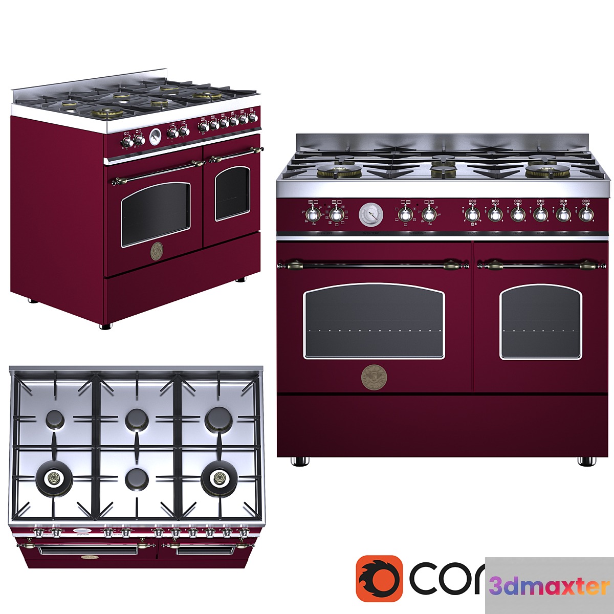 Gas stove HERITAGE-HER100-6-MFE-D-Bertazzoni-268928