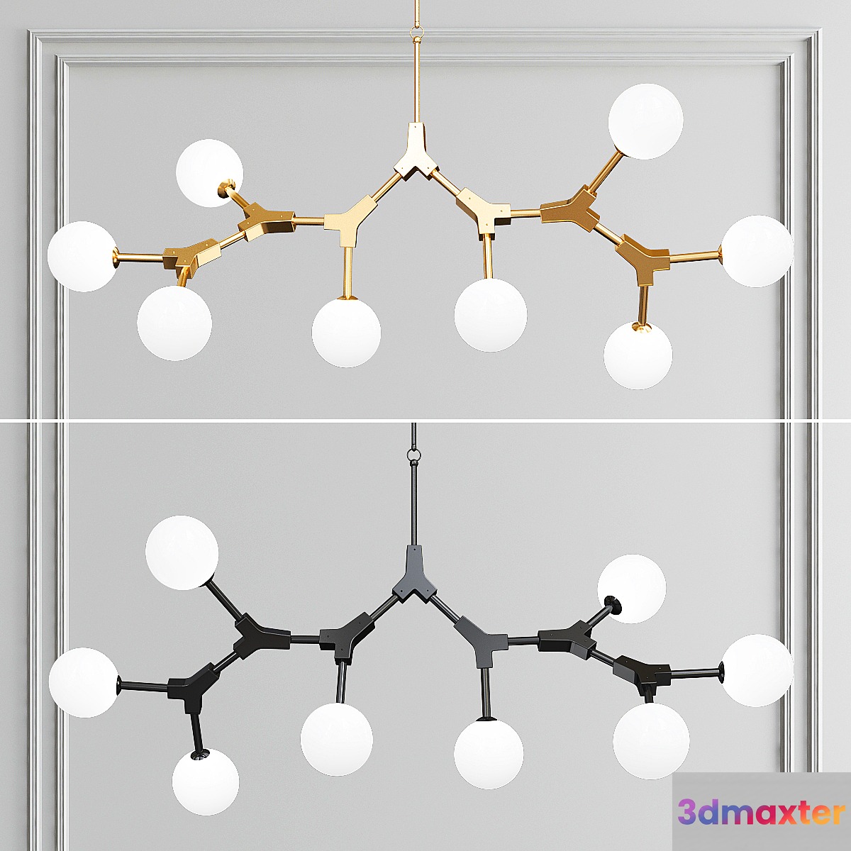 Lindsey Modern Luster G4 Led Chandelier 3D Max