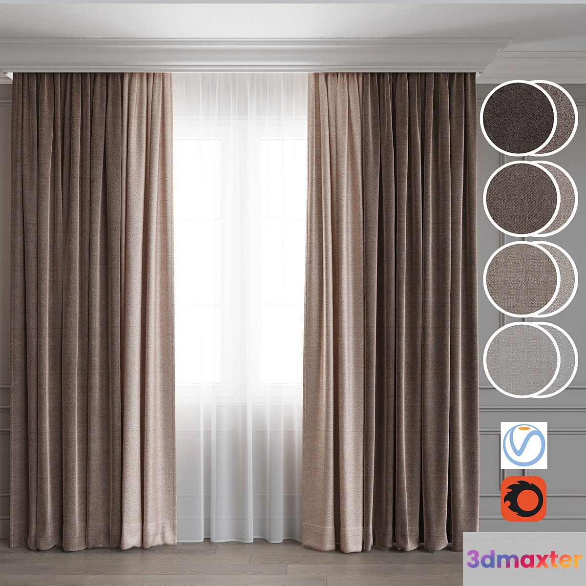 Portiere in modern style 5. Beige range.