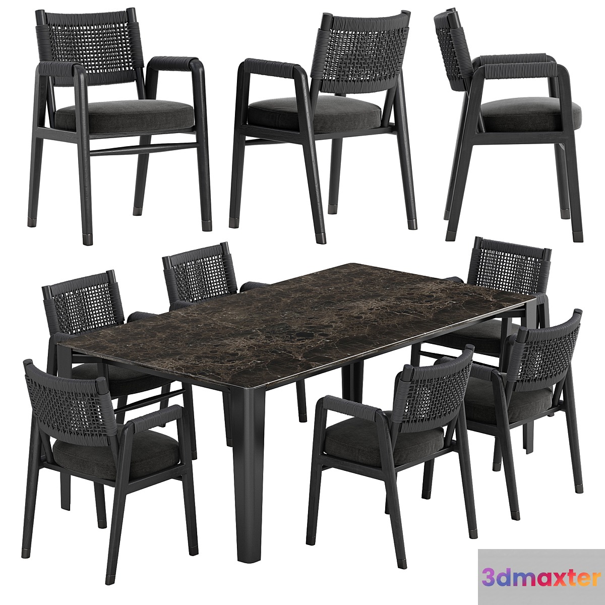 Flexform Ortigia chair Iseo table set - No.4