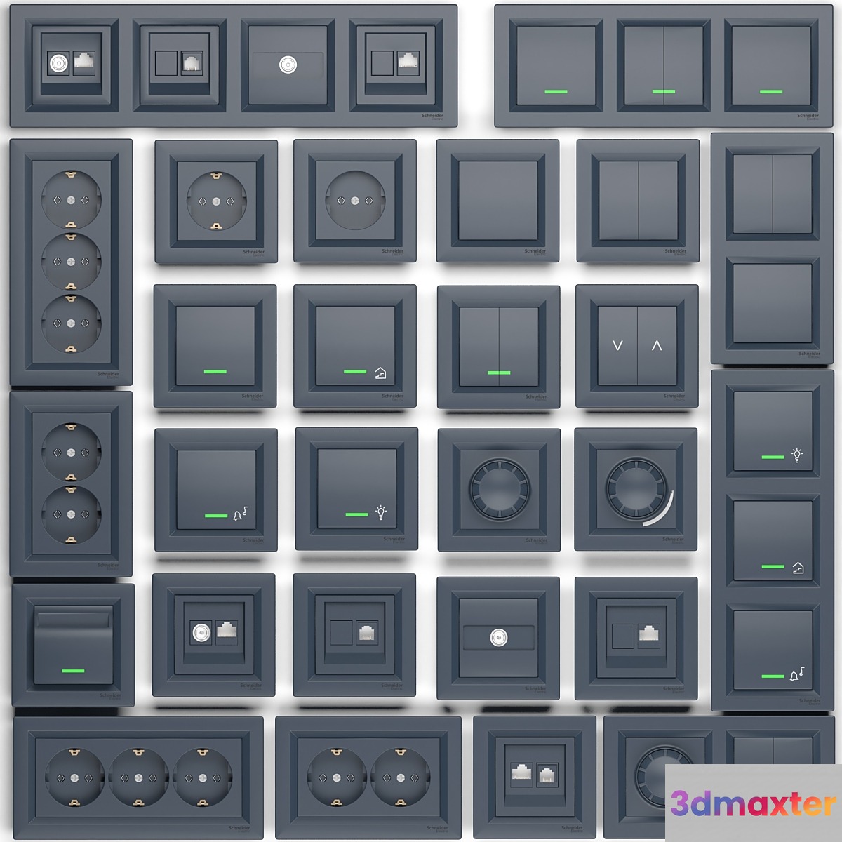 Outlets and Switches Schneider Electric Asfora series - No.3
