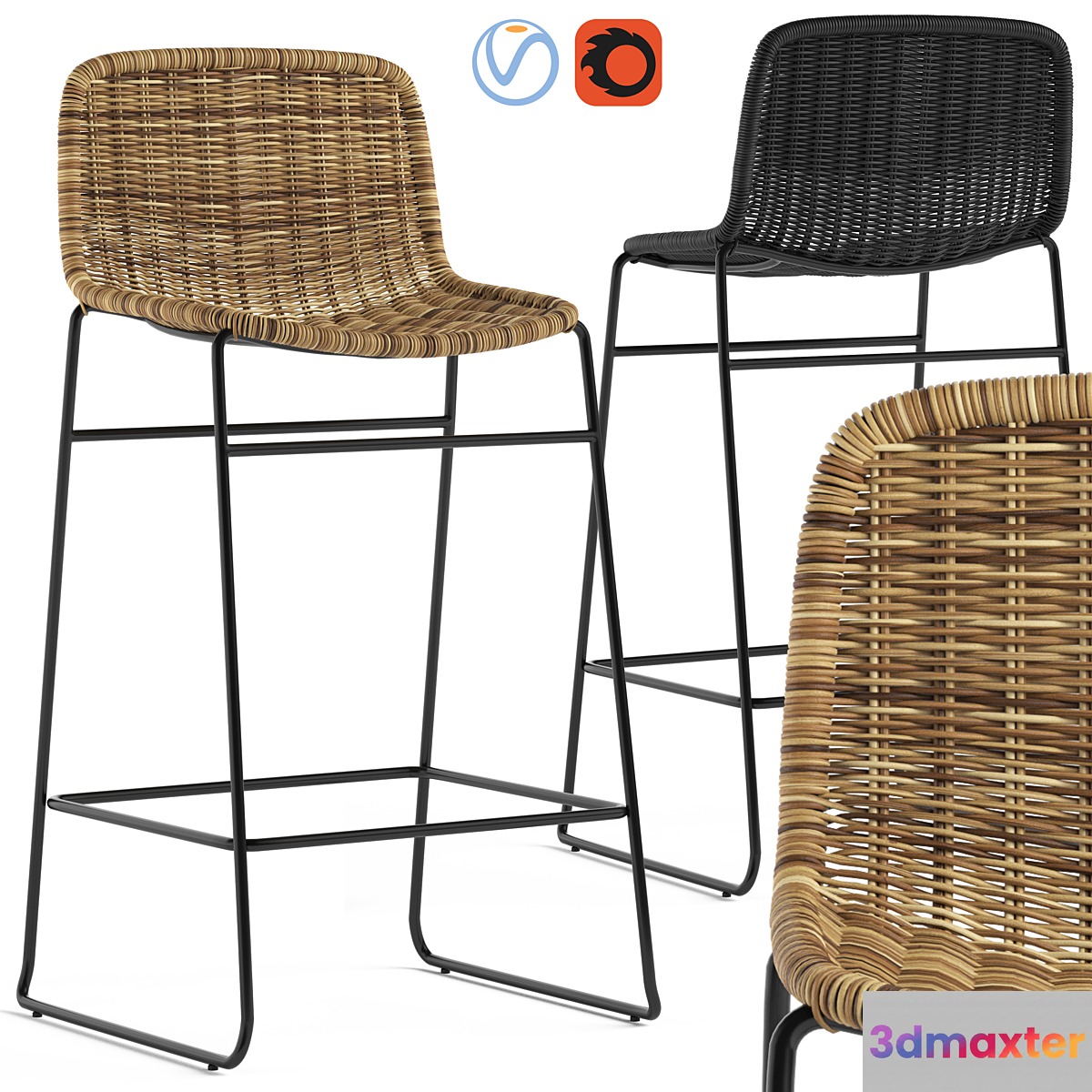 Globewest Olivia Stool 3D Max