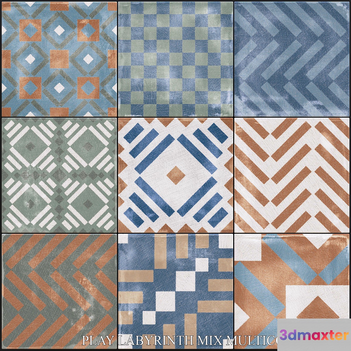 ABK Play Labyrinth Mix Multicolor Set 3 3D Max