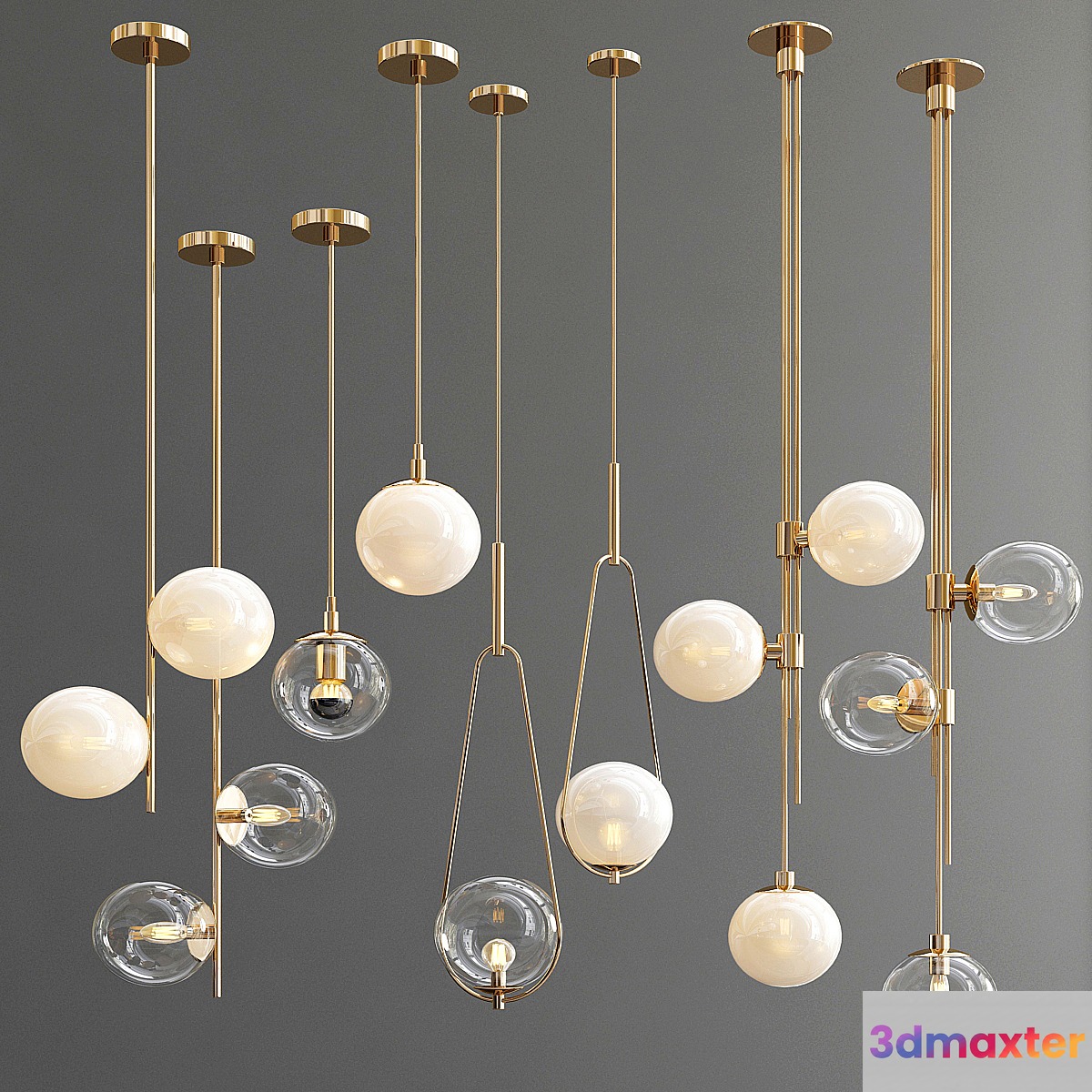 Four Hanging Lights_31 Exclusive 3D Max