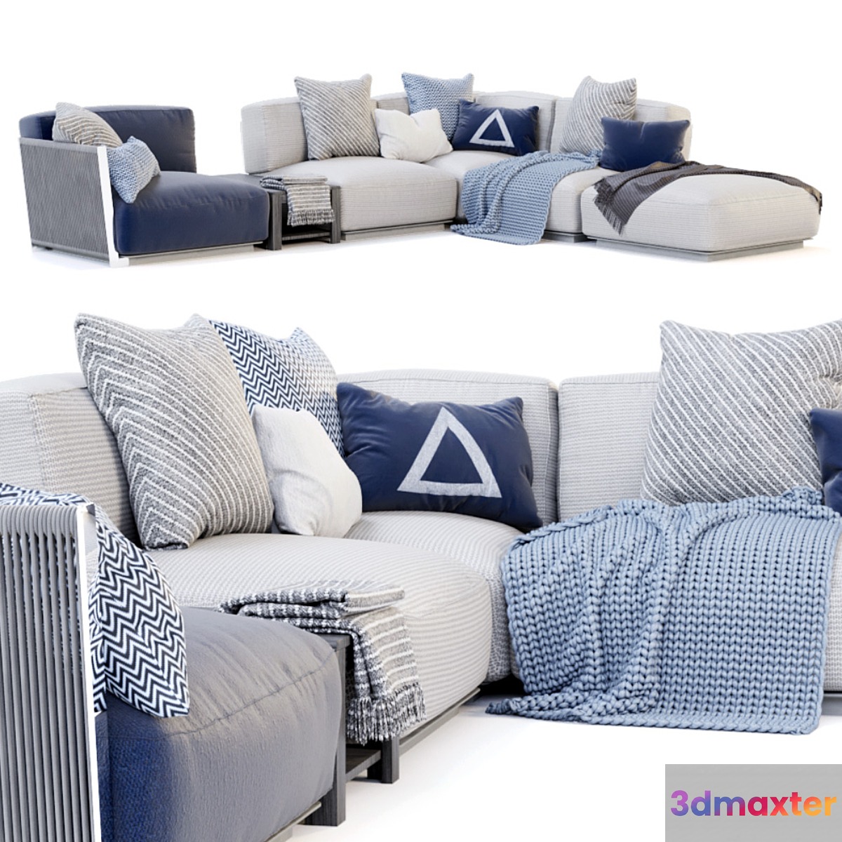 Vulcano Flexform Outdoor Sofa 5 3D Max