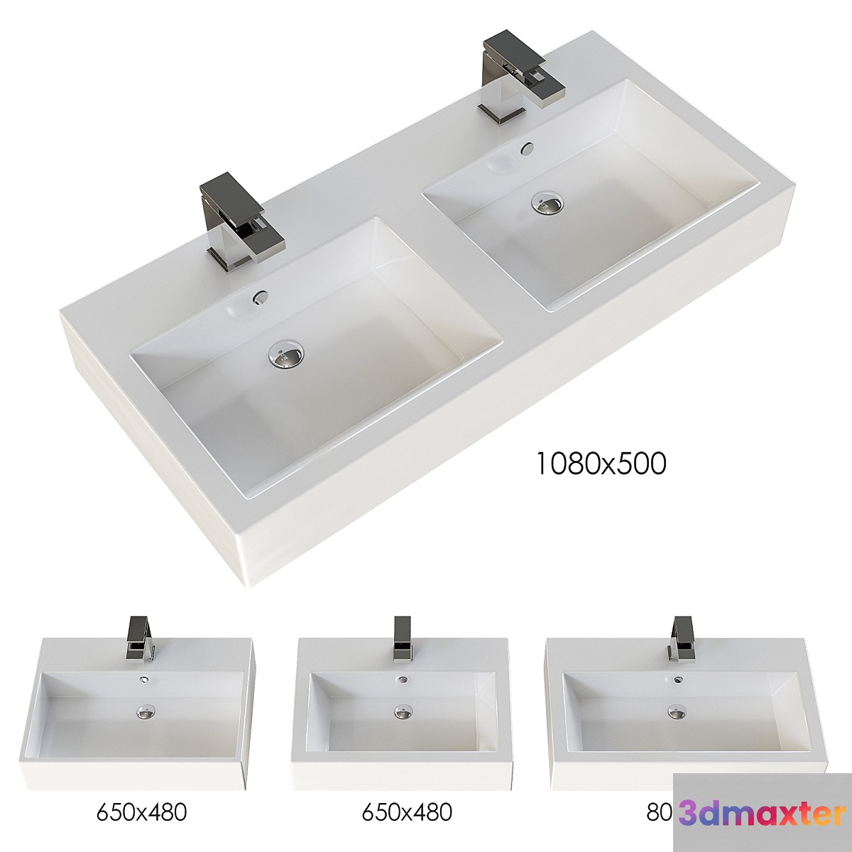 Overhead sinks Hidra Loft (large) 3D Max
