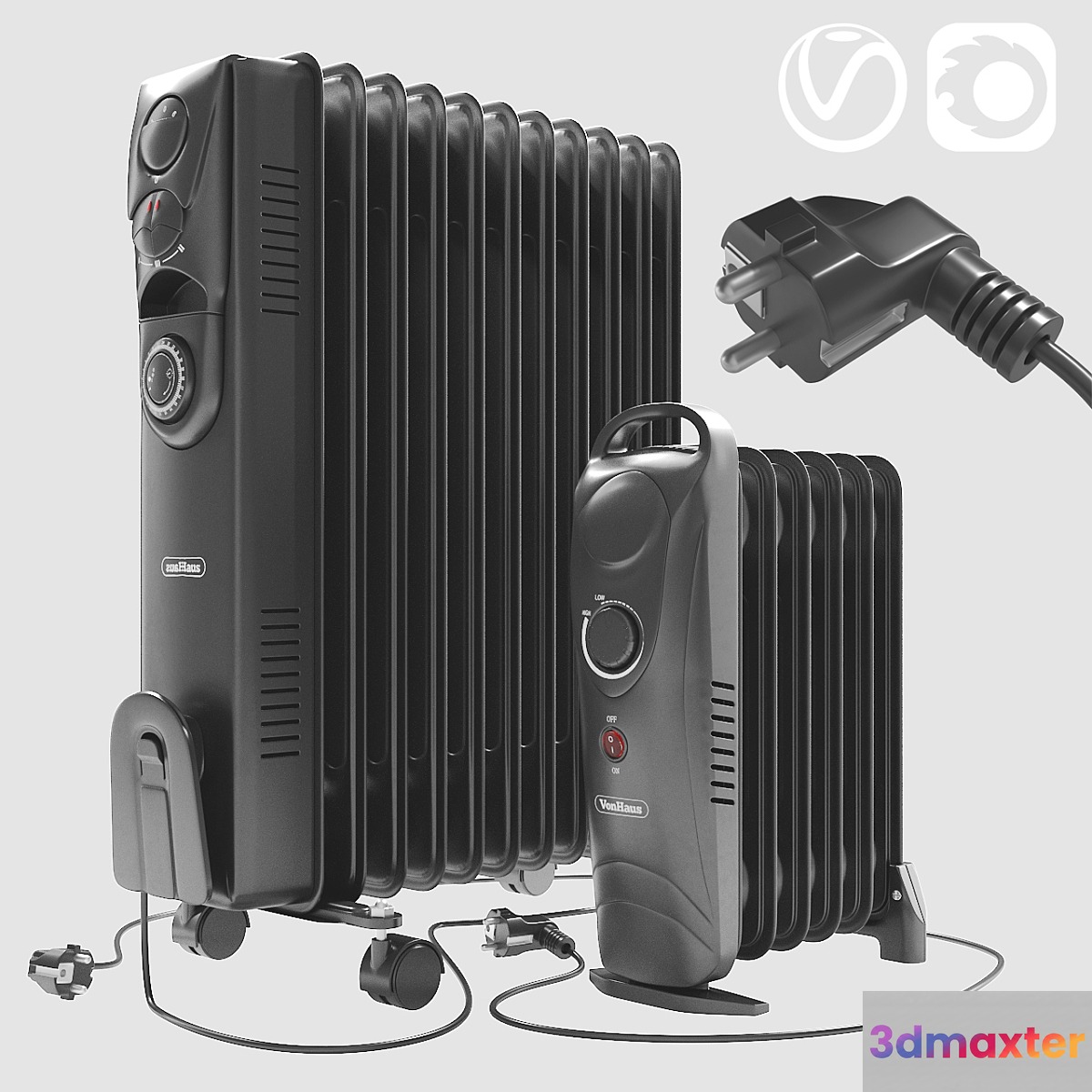 VonHaus portable radiators 3D Max