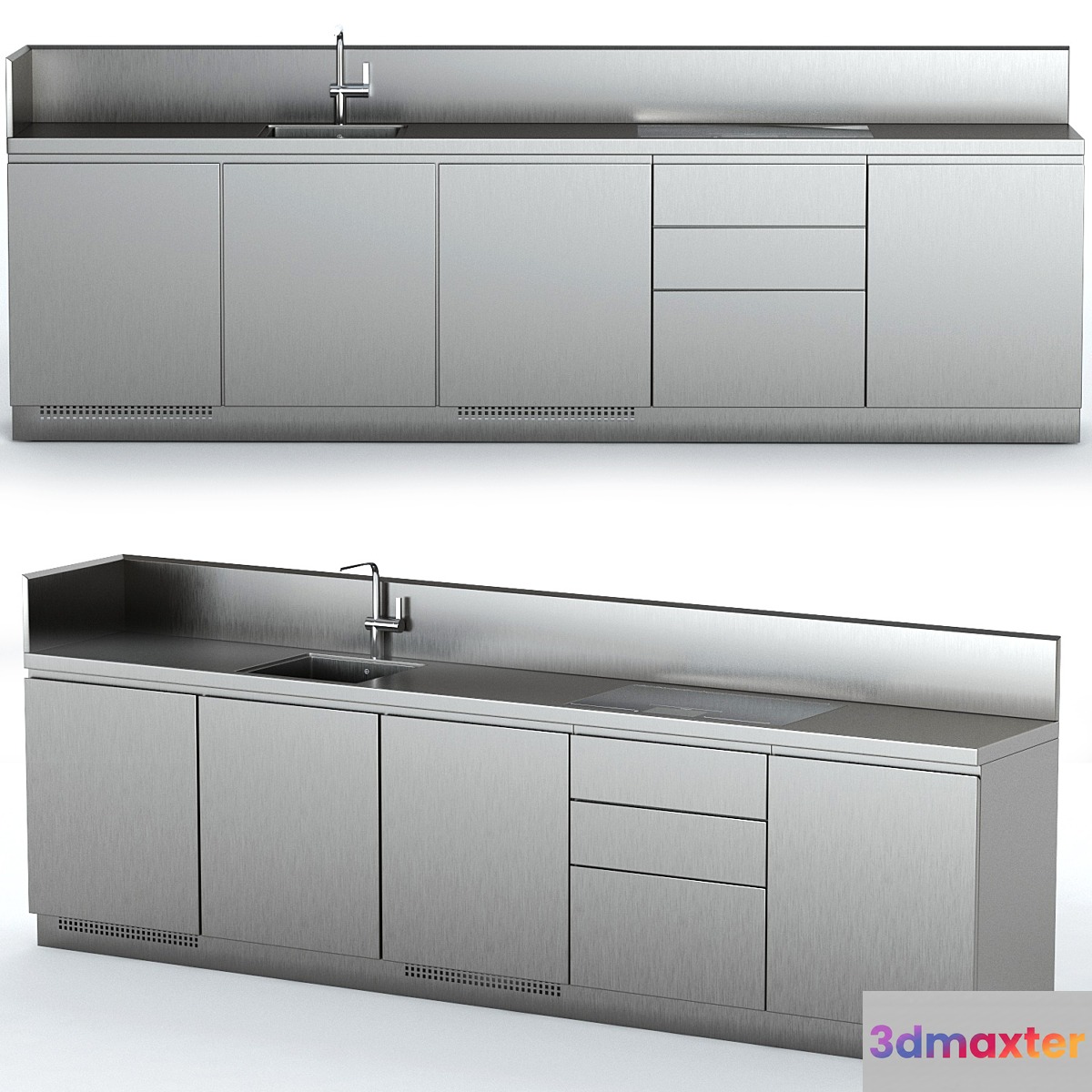 Steel outdoor kitchen ATELIER ABIMIS 3D Max