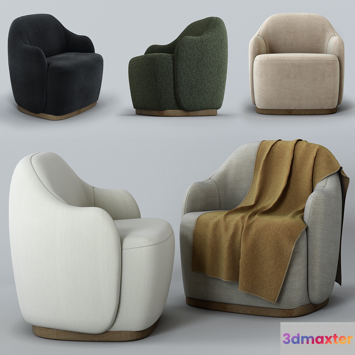 Barba armchair by Fogia 3D Max