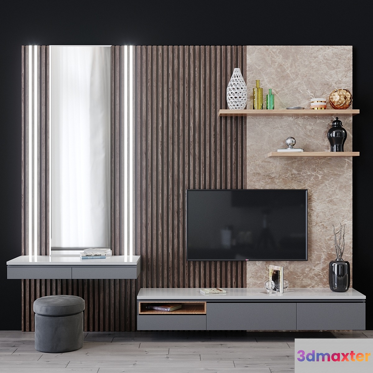 tv set 56 3D Max