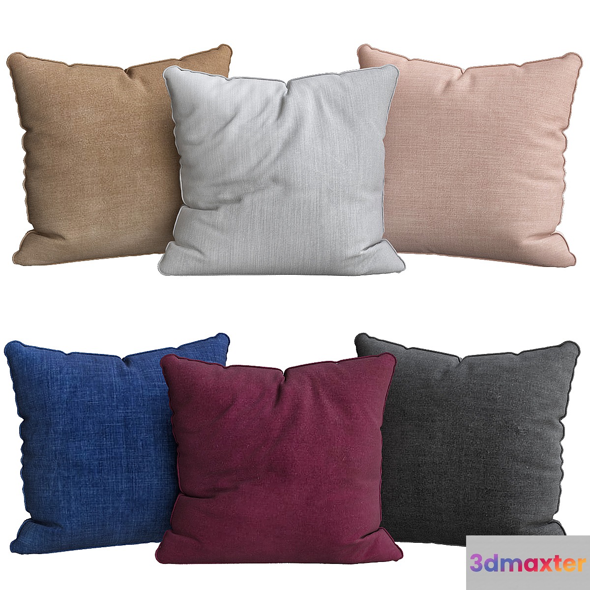 WASHED VELVET PILLOW COVERS 3D Max