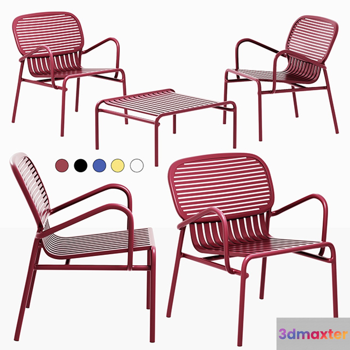 Week-End Outdoor Armchair + Outdoor Coffee Table 3D Max