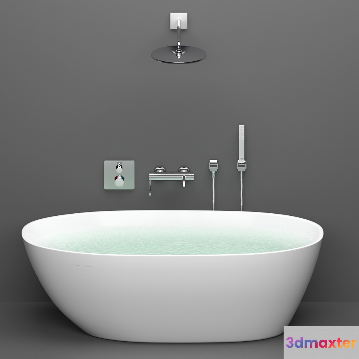 Acrylic bathtub BelBagno BB80-1700 + GROHE 3D Max