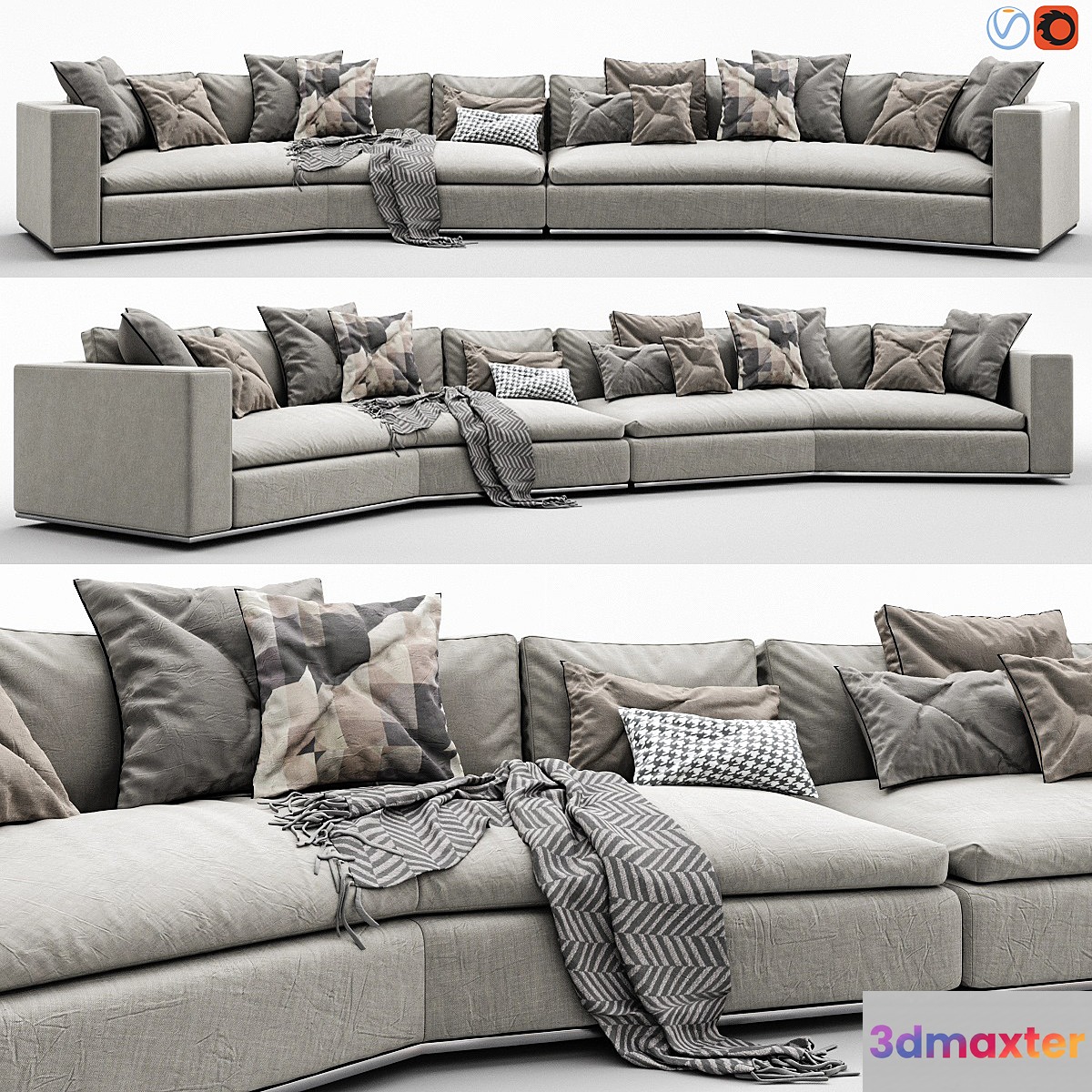 Minotti Hamilton Arrangement 13 3D Max