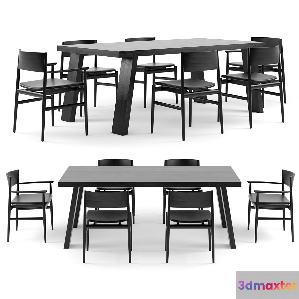 PORRO Minimo Light Table and Neve Chairs