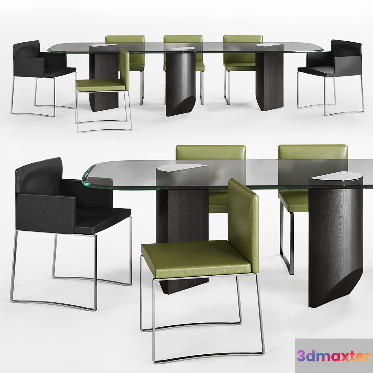 Minotti Wedge Dining table and Flynt stool - No.2