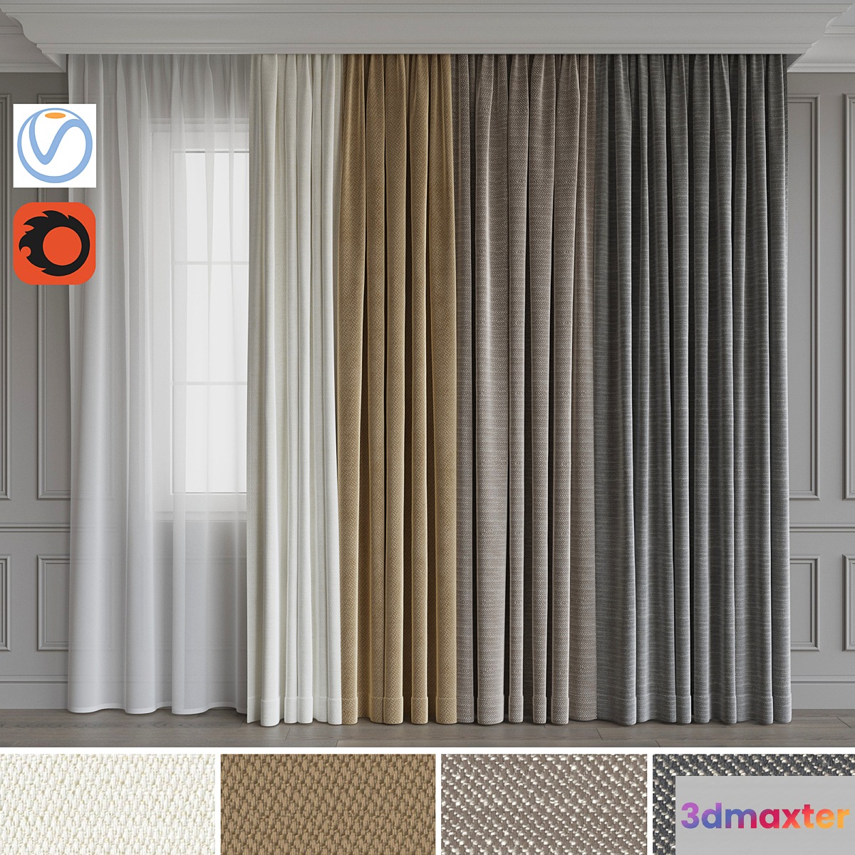A set of curtains 13