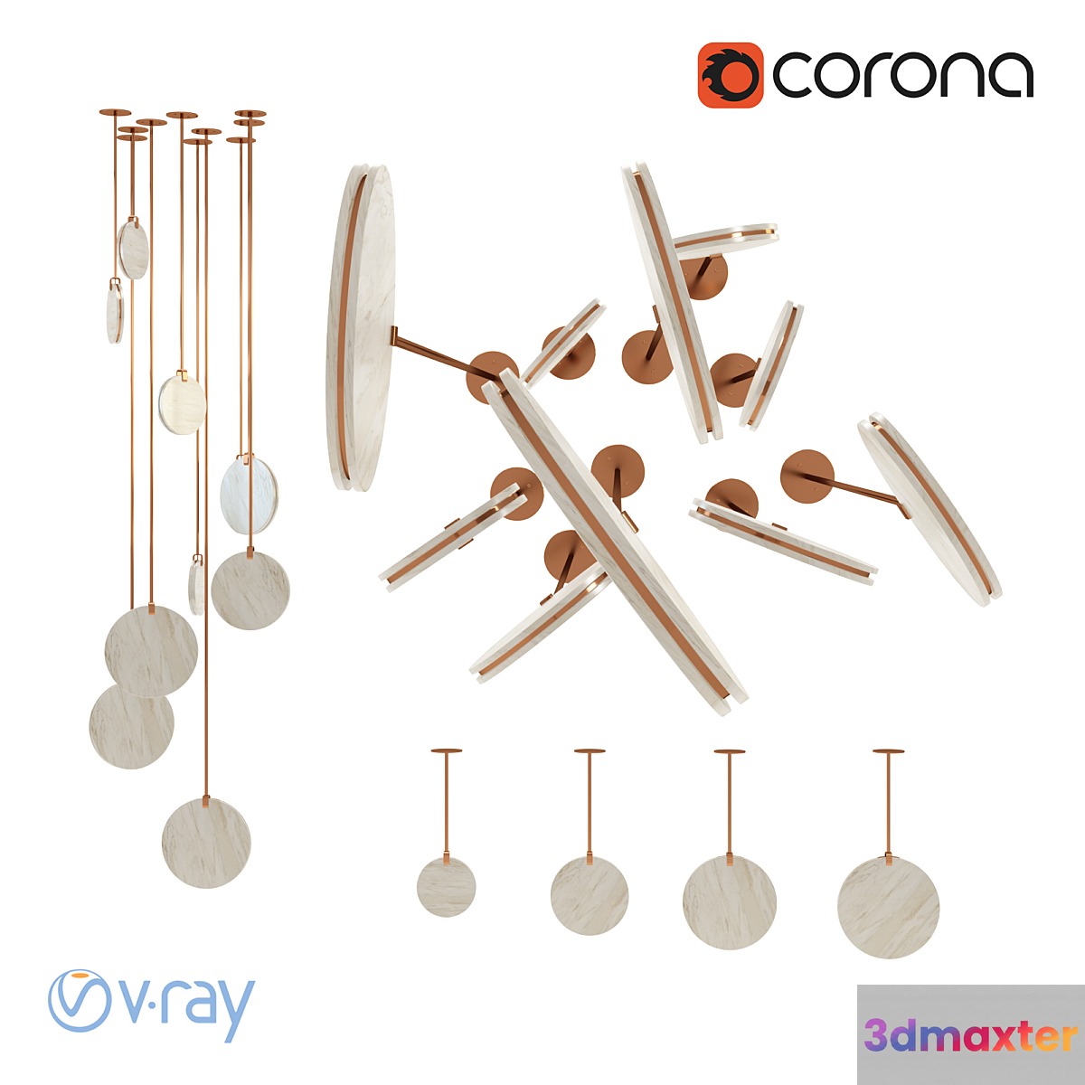 Soho pendant light 3D Max