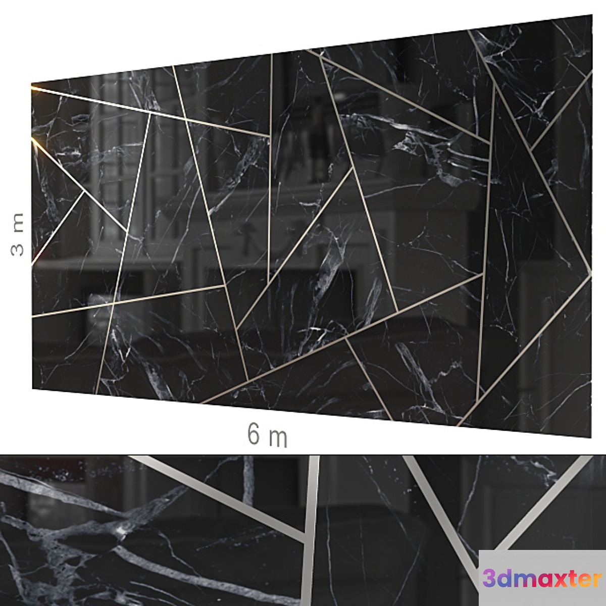 Decorative wall 208. 3D Max
