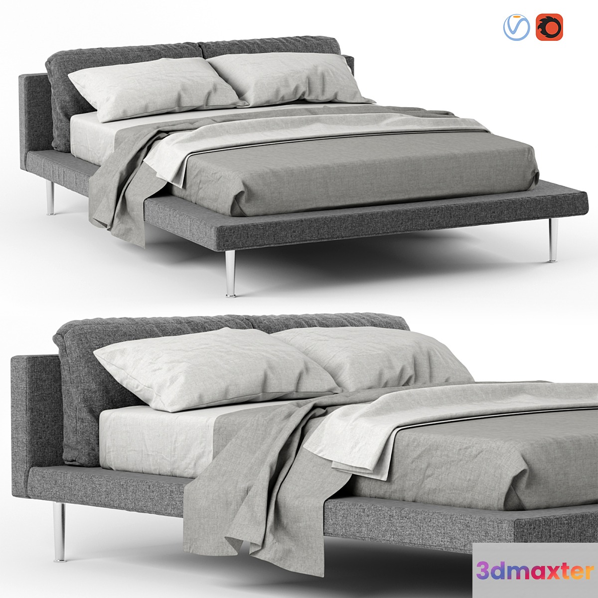 Bed FLOYD-HI 3D Max