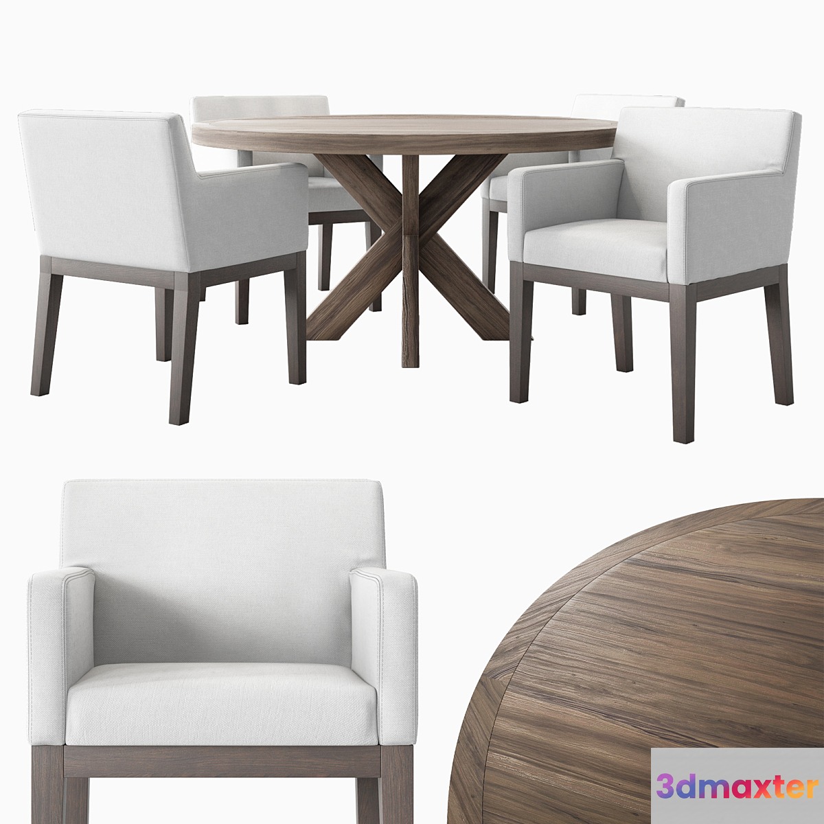 RH Morgan Track 1960s French Dining Set 3D Max