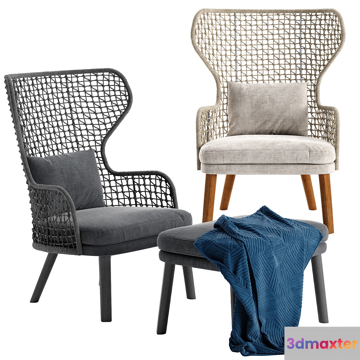 Varaschin Emma bergere armchair 3D Max