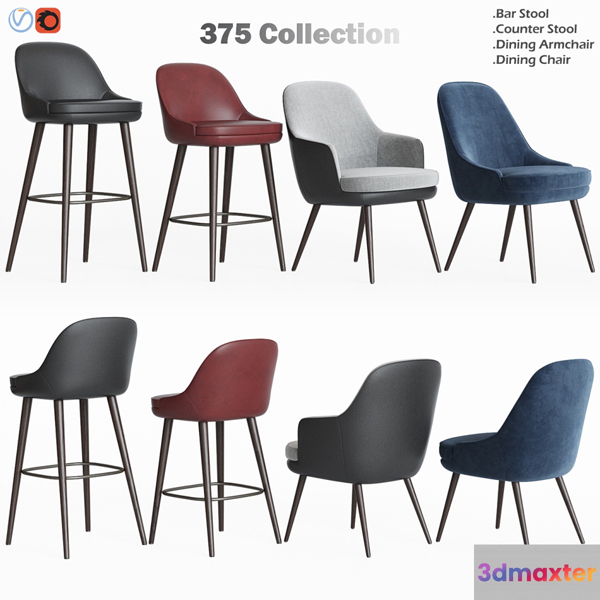 375 Walter Knoll Chairs Collections 3D Max