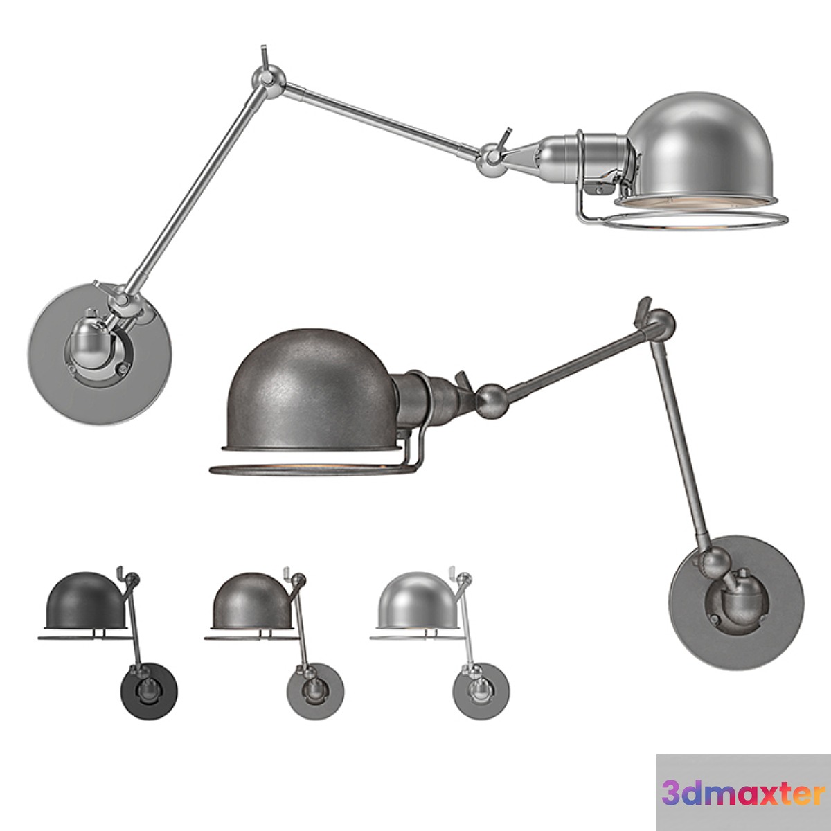 RH - Atelier Swing-Arm Wall Sconce 3D Max