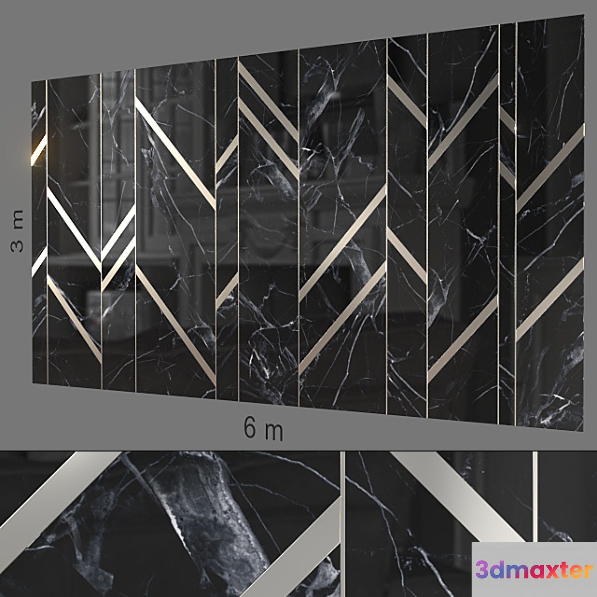 Decorative wall 212. - No.2 3D Max
