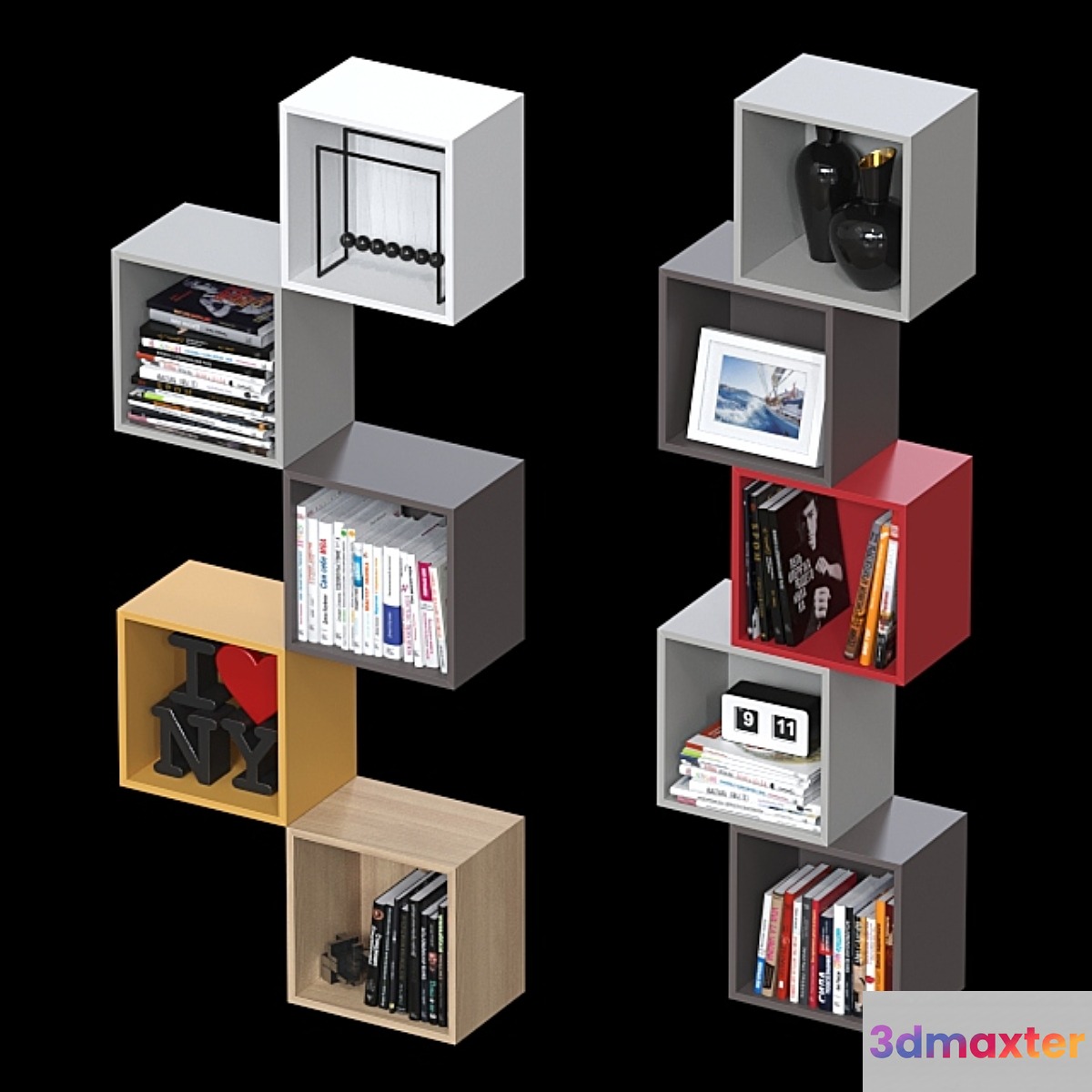 Combination wall cabinets IKEA Eket 5. 3D Max