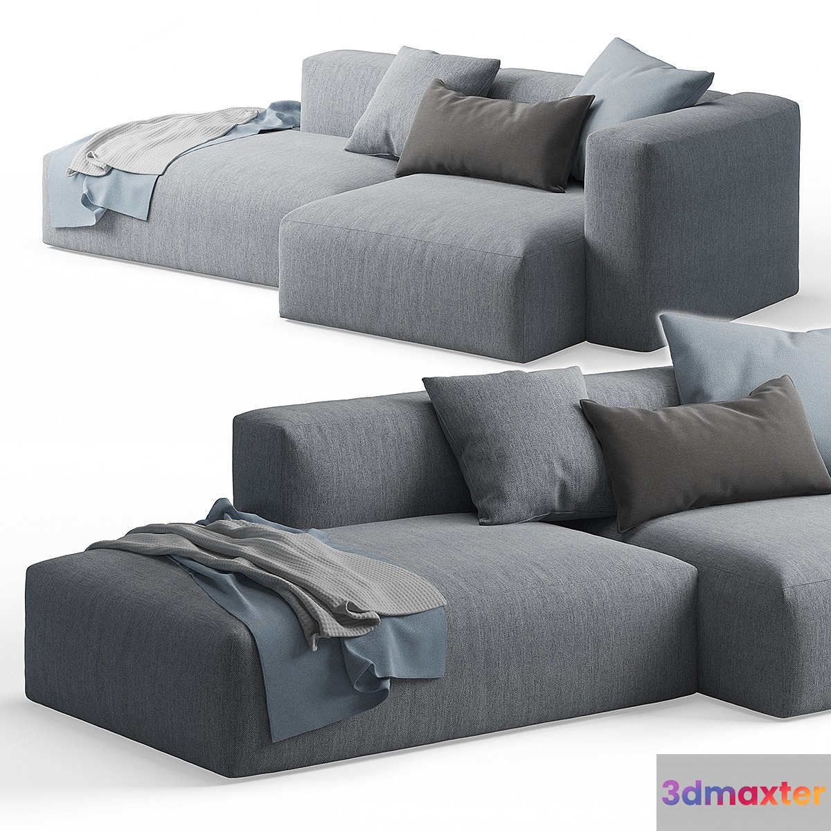 Mags Soft Corner Lounge Sofa by HAY 3D Max