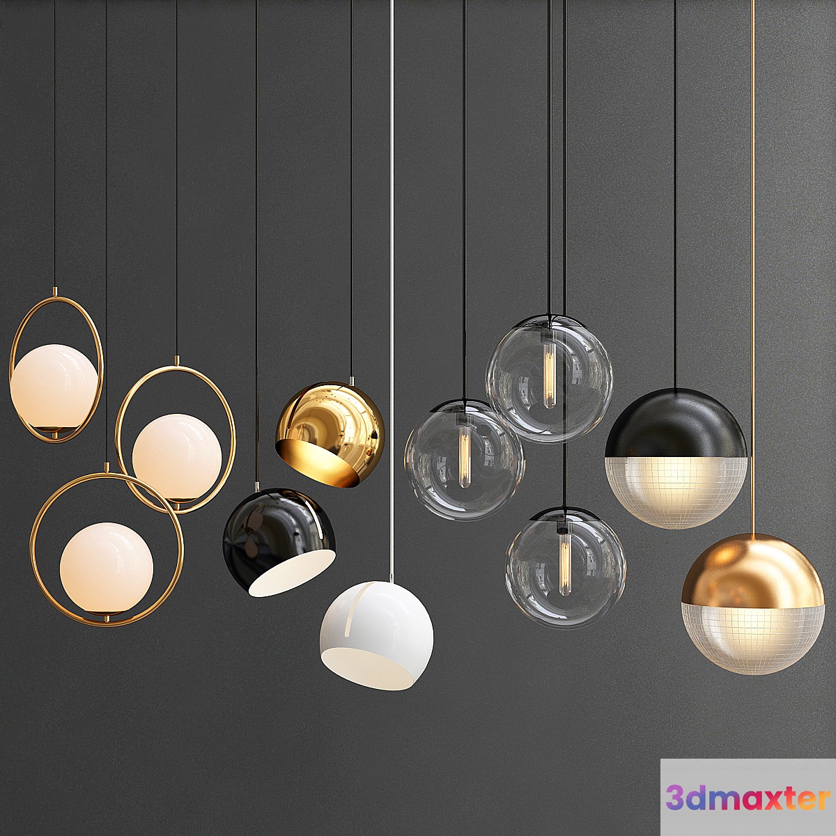 Collection of Pendant Lights New 3D Max
